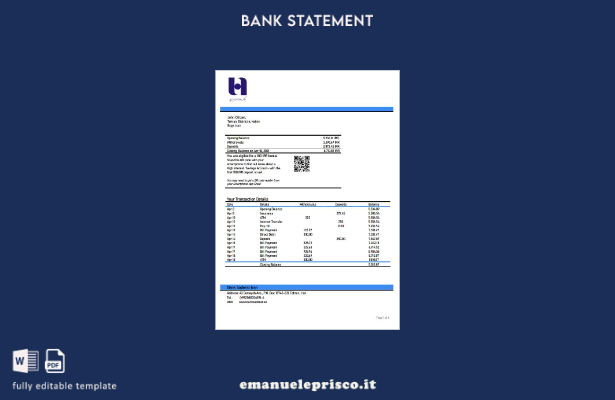 modello word di estratto conto bancario Iran Bank Sederet Iran stile verificato